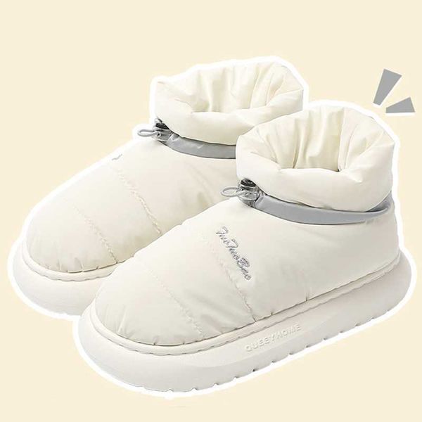 Mulheres botas de neve quente inverno à prova dwaterproof água feminino tornozelo bota com pele antiderrapante doce cor algodão sapatos mulher 230922