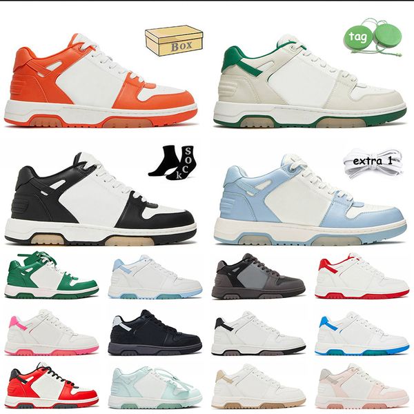 Con scatola Fuori ufficio Sneaker Designer Scarpe casual Donna Uomo Bianco Pelle bassa al polpaccio Rosa Frecce verdi Jogging Walking Virgil Scarpe da ginnastica Abloh Scarpe da tennis Taglia 35-45