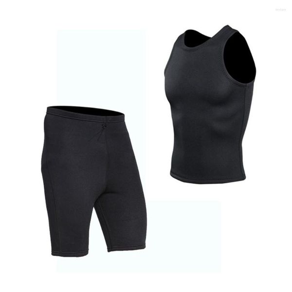 Mulheres Swimwear Homens 2mm Neoprene Mergulho Tanque Top e Shorts Esportes Aquáticos Quentes Natação Vela Surf Snorkeling