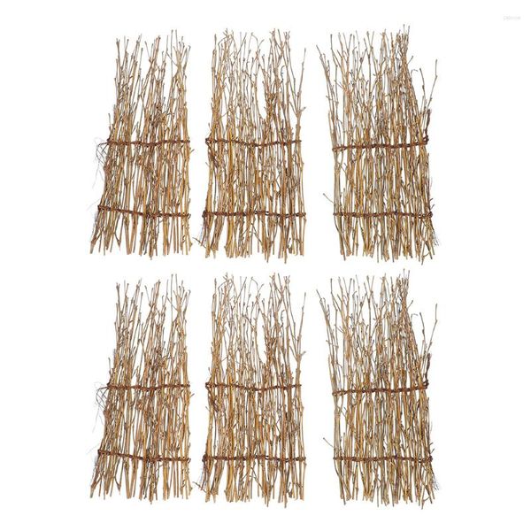 Conjuntos de louça 6 pcs a cerca mini decoração sushi pografia kit produto adereços decorar cenários de bambu