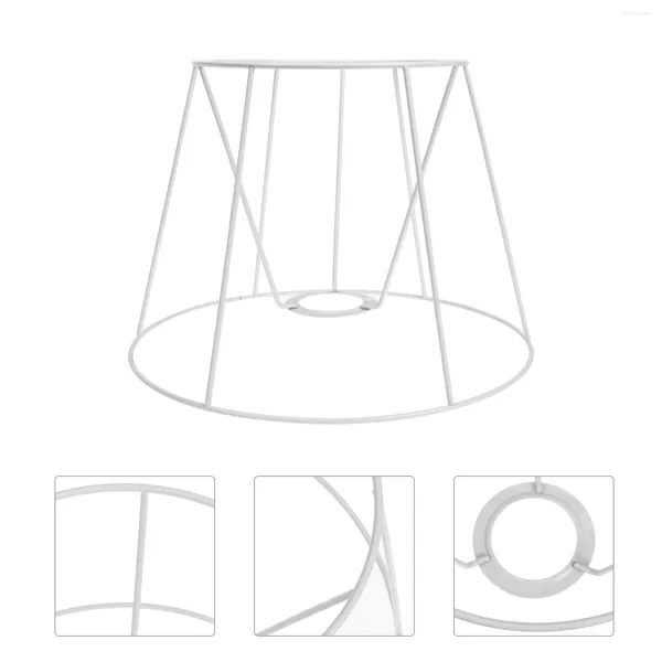 Hängelampen, altmodischer Schirmhalter, gewebter Leuchttisch, Lampenschirm, Eisen- und Metallringhalterung