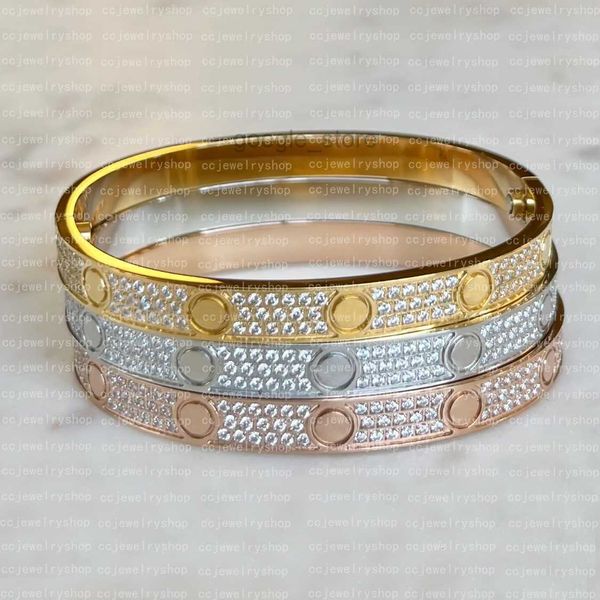 18k banhado a ouro de alta qualidade pulseira clássica moda amor parafuso pulseira diamante mulheres menina casamento dia das mães jóiaslj8m