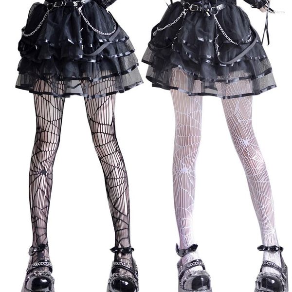 Damensocken Gothic Halloween Netzstrumpfhose Sexy Big Web Mesh Strumpfhosen