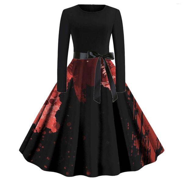 Abiti casual Costumi di Halloween Abito lungo medievale vintage da donna per donne over 70 Abito con paillettes 4x