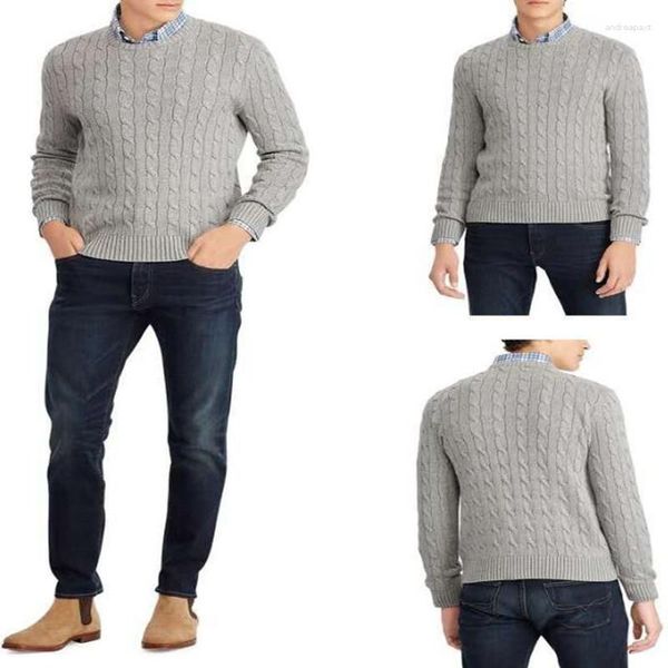 Maglioni da uomo Autunno e inverno Moda casual Maglione a mezza zip girocollo lavorato a maglia con cavallo da guerra ricamato