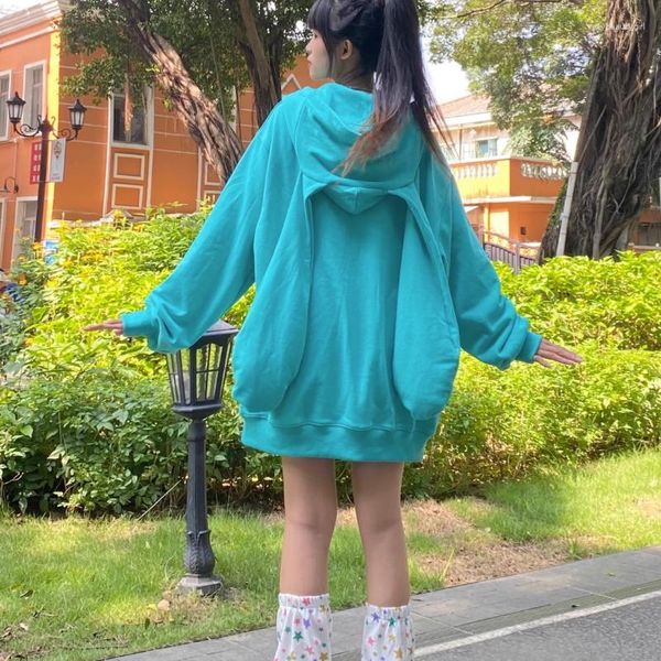 Женские толстовки 2023, осень, Harajuku, вышивка, женская винтажная уличная одежда, толстовка на молнии, свободная толстовка Y2k, эстетический мятно-зеленый кардиган