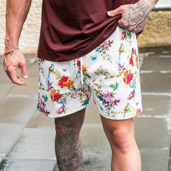 Herren-Shorts, Mesh, atmungsaktiv, schnell trocknend, für Sport, Sommer, amerikanisch, lässig, Basketball, Strand, Viertelhose, Laufen, Fitness