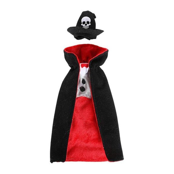 Outros suprimentos de festa de evento Decorativo Halloween Wine Cape Table Centerpiece Sweater DurávelWine Bottle Cover Collar Button Coat Design 230923