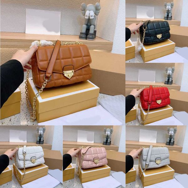 Borsa a tracolla firmata Mickbag Borsa a mano in pelle da donna Borsa a tracolla a quadretti Borsa a tracolla Fashion Shopping Nero Marrone Doppio blocco di colore Portafoglio Borsa 220926