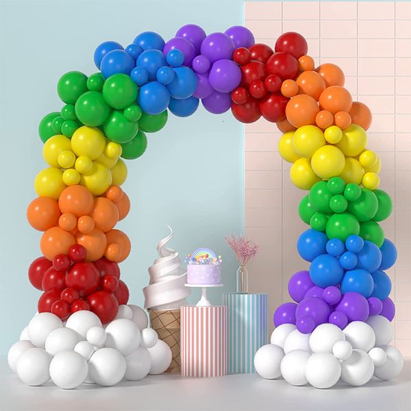 Outros suprimentos para festas de eventos 7 cores arco-íris balões de látex casamento chá de bebê globos feliz aniversário festa arche ballon aniversário decoração mariage 230923