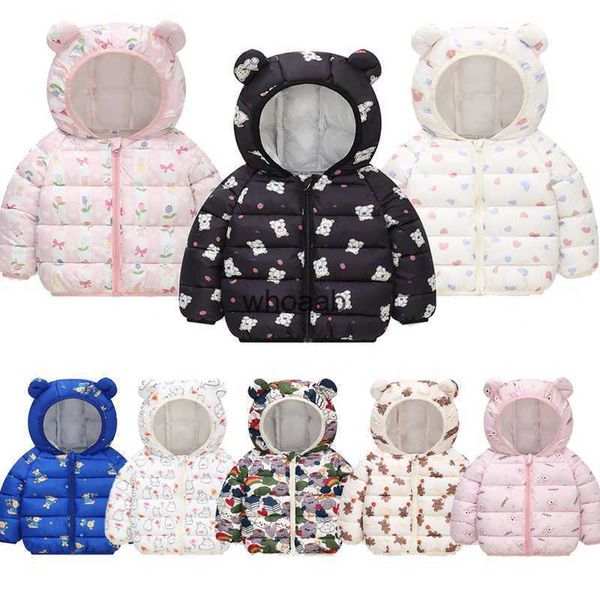 Piumino Neonate Piumini con cappuccio per bambini Cappotti Autunno Inverno Ragazzi Cartoon Giacca calda Cappotto Bambina con cerniera Giacca Capispalla YQ230925 YQ230925