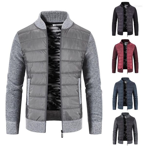 Maglioni da uomo Giacca alla moda da uomo Cappotto con colletto da baseball lavorato a maglia Autunno Inverno Spessore caldo Abbigliamento maschile Maglione di lusso con cerniera Cardigan maglione freddo