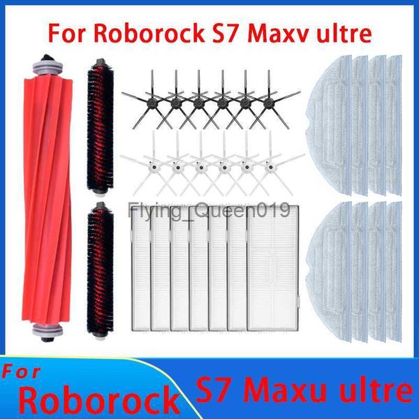 Aspiradores de pó para Roborock S7 Maxv Ultra Acessórios Robot Cleaner Limpeza Rolling Brush Side HEPA Filter Rag Peças de reposição YQ230926