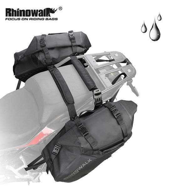Packtaschen Taschen Rhinowalk Motorrad Rucksack Wasserdichte Tasche Große Kapazität Motorrad Schwanz Moto Helm Zubehör 28L 230925