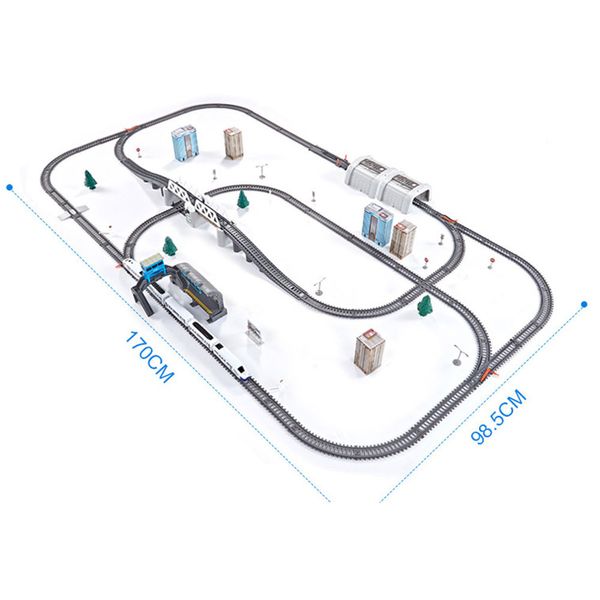 ElectricRC Track Hochgeschwindigkeitszug Elektrische Schiene Zug Modell Gleis Spielzeug Hohe Simulation Modell Spielzeug Zusammenbauen Set Kinder Spielzeug für Jungen 230925