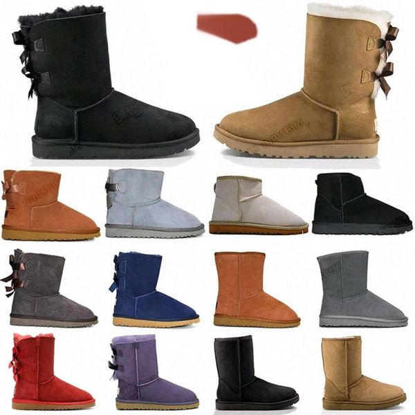 Uggit Boots Australien Australian Classic Warm Boots Damen Mini Half Snow Boot USA GS 585401 Winter Full Fur Fluffy Furry Satin Ankle Booties Hausschuhe