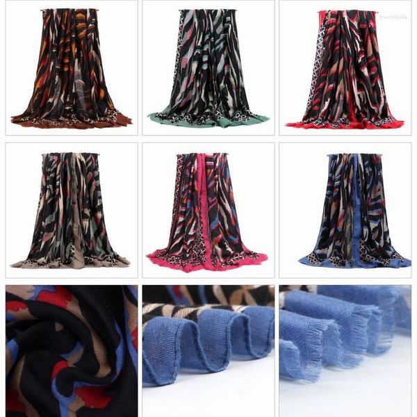 Шарфы с тигровыми полосками, женский шарф-хиджаб, коллекция 180, 90 см, осень-зима 2023, роскошные шали из пашмины, атласное украшение на шею