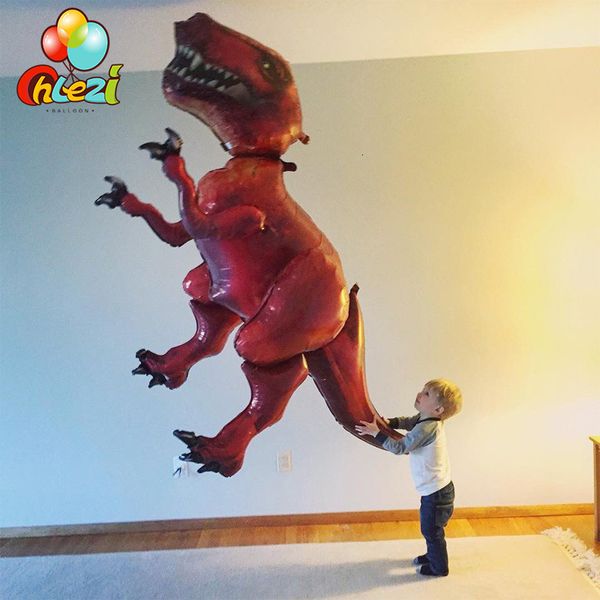 Altri articoli per feste per eventi 1 pezzo grande palloncino in stagnola di dinosauro tirannosauro giurassico triceratopo supporto dinosauri decorazioni per feste giocattoli per bambini 230923