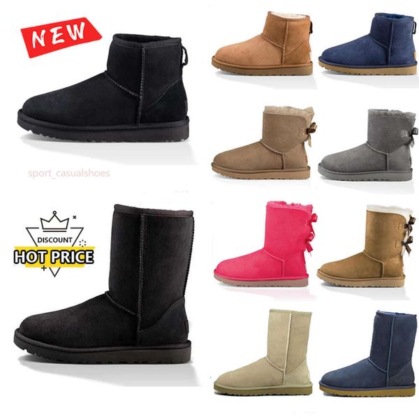 Mini stivali uggslies invernali stivali da donna di lusso tazz tasman stivali da neve invernali da donna classici neri rossi marroni outdoor indoor lady Australia scarpe da ginnastica da ginnastica 36-41