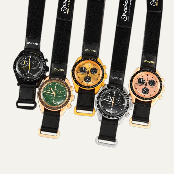 Omeg-Armbanduhren für Herren, 2023, neue Herrenuhren, alle Zifferblätter, Quarzuhr, hochwertige Top-Luxusmarke, Chronographenuhr, Nylon-Uhrenarmband, Ome-1