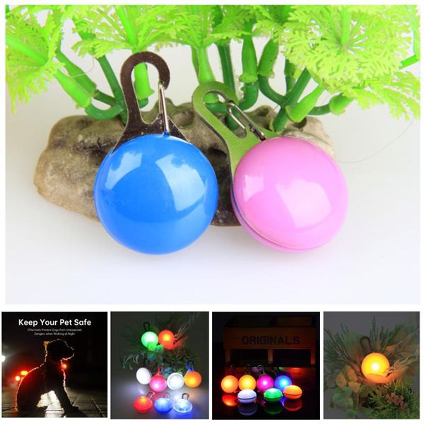 Coleiras de cachorro led colar brilhante pingente noite segurança charme luzes colorido pet leva acessórios para caminhar colar brilhante