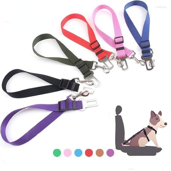 Collari per cani Cintura di sicurezza regolabile per animali domestici Cat Car Vehicle Harness Leva di sicurezza Accessori per cani da trazione