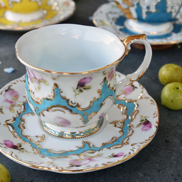 Tassen Kreative Bone China Phnom PenhKeramik Nachmittagstee Kaffeetasse Untertasse Set Party Pull Flower Dish Geburtstagsgeschenk