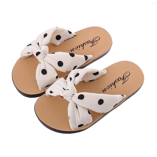 Pantofole Pantofole da bambina per bambini Suola morbida antiscivolo Sandali da principessa per bambini bohémien Scarpe da spiaggia estive per bambini