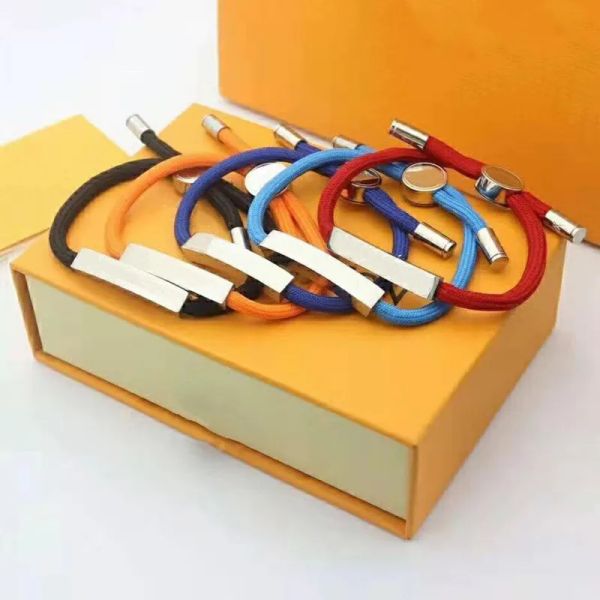 Großhandel Luxus Unisex Mode Designer Armband hochwertige Seilschloss Anhänger Schmuck Geschenk Zubehör 5 Farben