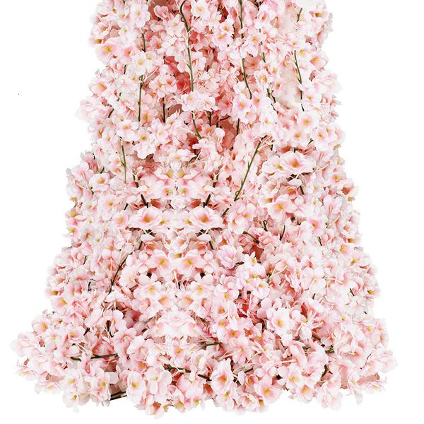 Getrocknete Blumen, 180 cm, künstliche Kirschblüten, Sakura-Girlande, Hochzeitsbogen, Garten-Hintergrund, Zuhause, Party, Dekoration, Seide, gefälschte Pflanzen, Ranke 230923