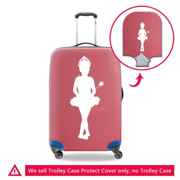 Reise-On-Road-Gepäckschutzhülle für Frauen, tanzendes Ballett-Mädchen-Design, dick, elastisch, schützt Kofferabdeckungen für 18–32 Zoll 294O