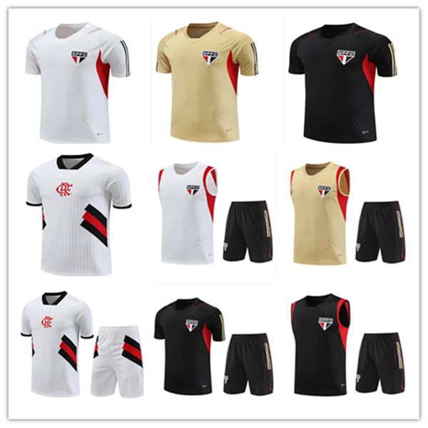 23 24 São Paulo Jerseys de futebol colete treino 2023 LUCIANO ALISSON Calleri ARBOLEDA JAMES PATO LUCAS 23 24 camisa de futebol adulto kit de treinamento de manga curta