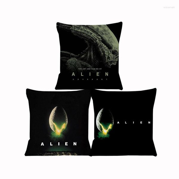 Travesseiro filme de terror alienígena capa para sofá caso assento carro lance fronha 45x45cm casa decorativa SJ-565