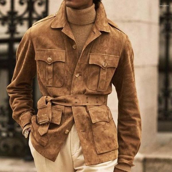 Jaquetas masculinas casaco blazer camurça tecido confortável deslocamento casual moda terno casacos de inverno vendendo produto 2023
