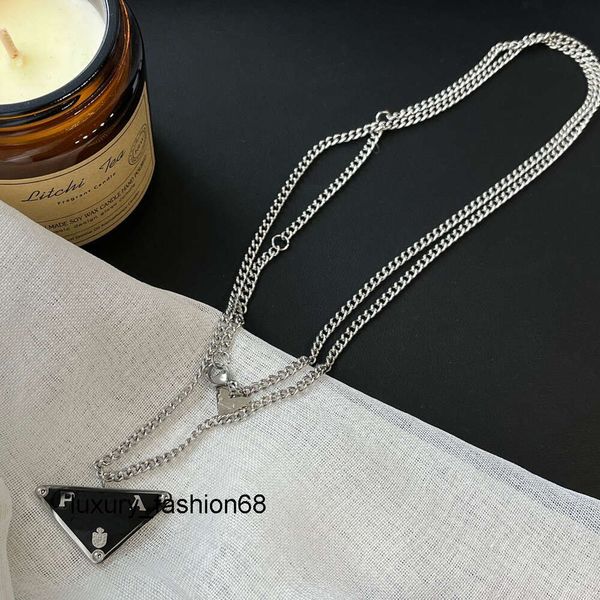Pendant top Necklaces Luxury Designer Pendant Necklaces Women Necklace Choker Chain 925 Silver Plated Quality Stainless Steel Letter Pendant Necklaces For Women J