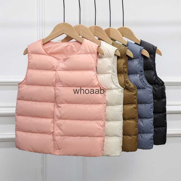 Piumino Autunno Inverno Ultraleggero Gilet per bambini Caldo Piumino d'anatra bianco Giubbotto Gilet per ragazze Cappotto impermeabile per bambini Fodera imbottita per ragazzi YQ230925 YQ230925