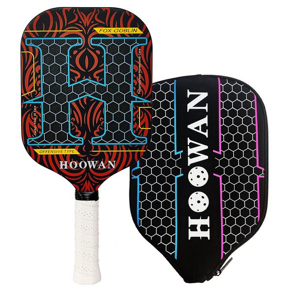 Racchette da tennis HOOWAN GOBLIN Pickleball Paddle Fibra di carbonio 3K Racchetta offensiva Senza bordi Superficie ruvida 16MM 230925