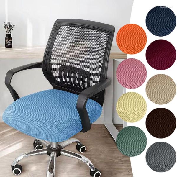 Cadeira cobre 1 pc capa de escritório assento giratório moderno elástico deslizamento lavável slipcovers removível poeira decoração de casa