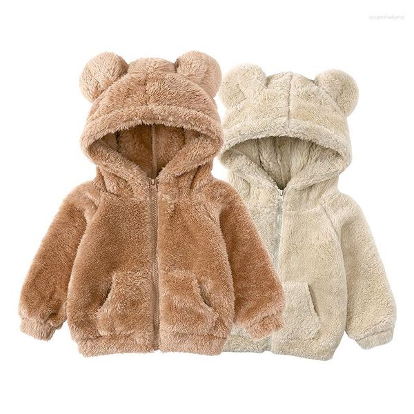 Piumino Giacca per bambini Ragazzi e ragazze Invernali con cappuccio Caldo pile di agnello Cappotto da esterno addensato 0-7 anni Moda Abbigliamento per bambini