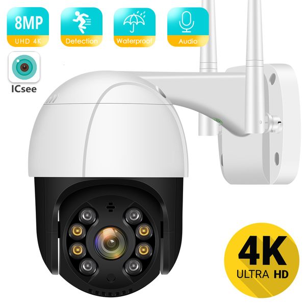 Telecamere IP Telecamera 8MP 4K WiFi Esterna 5MP HD Sorveglianza wireless PTZ Tracciamento AI Proteggi Cam di sicurezza H.265 ICsee 230922