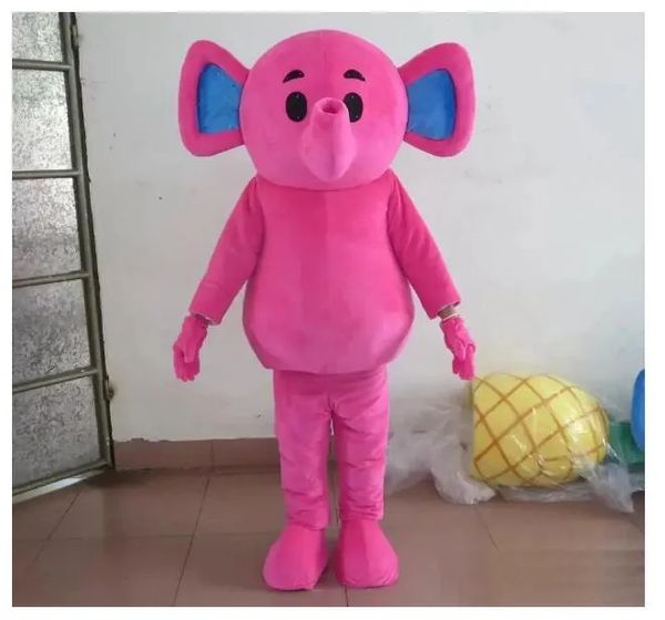 Sconto di fabbrica elefante rosa / blu costume della mascotte vestito operato compleanno festa di compleanno vestito di Natale carnevale unisex adulto vestito