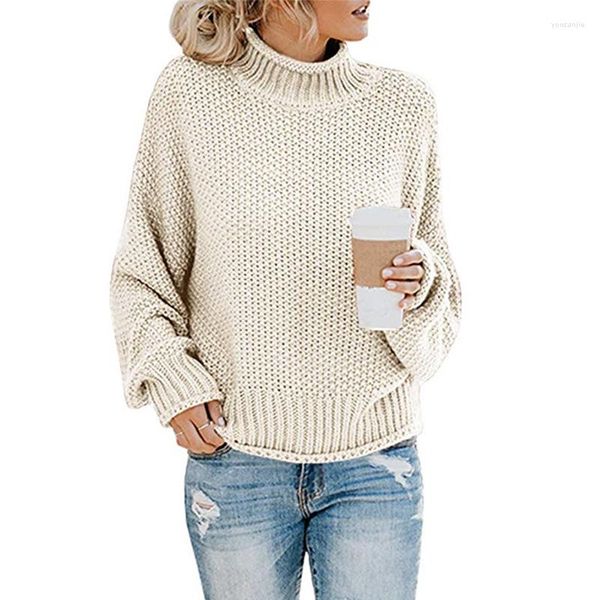 Kadın Sweaters Kış Bayanlar Kadınlar Kalın Yüksek Yaka Kızlar Kükürme Örtüsü Buzlu Buzlu Kazak Günlük Vintage Triko Plus Boyutu XL