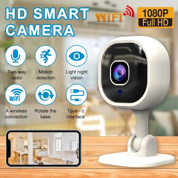 A3 1080P Câmera de vigilância IP WiFi Mini Home Smart Two Way Intercom Monitor de bebê Câmeras de segurança Áudio Vídeo Câmera noturna