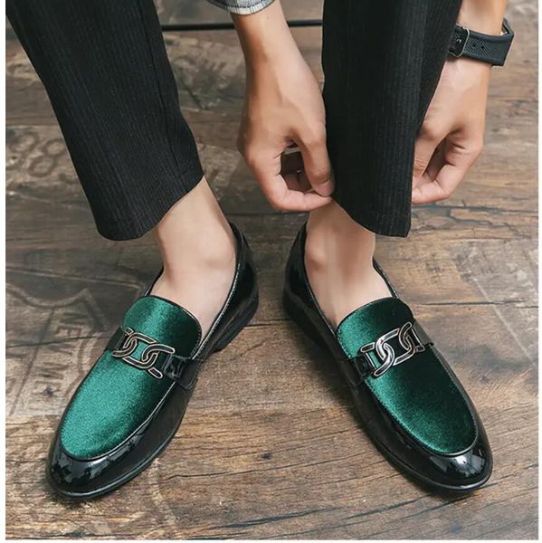 Top-Oxford-Schuhe für Designer-Herren-Wildleder-Schwarz-Formelle Schuhe Luxurys G-Marken-Männer-Lackleder-Schuhe Zapatos De Hombre Hochzeitsfeier grünes Kleid Schuhgröße 36-44