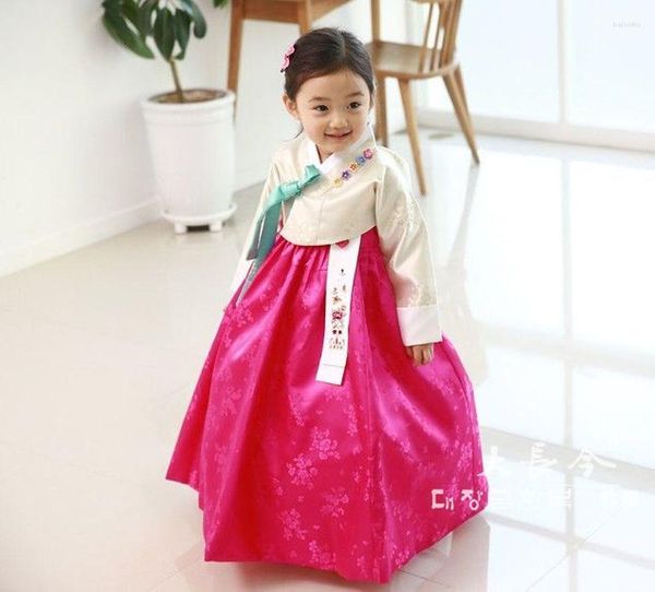 Roupas étnicas personalizadas para bebês de um ano de idade Hanfu Coreano Importado Forjamento Princesinha