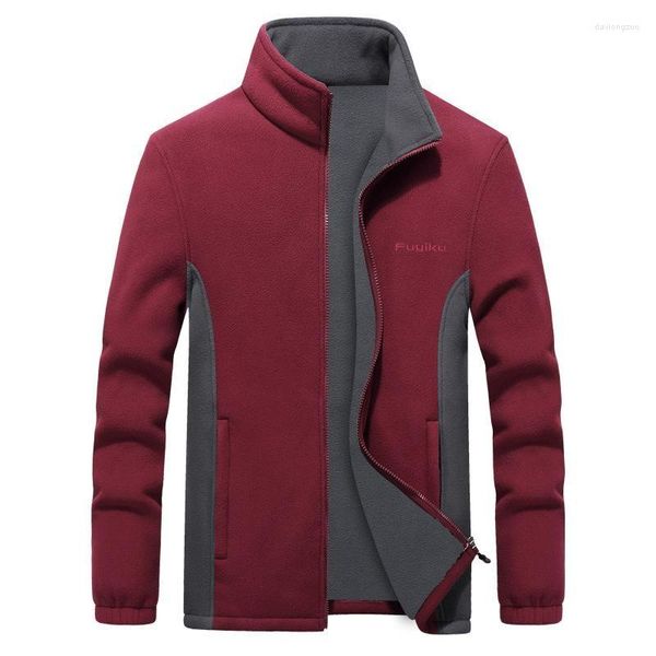 Hoodies masculinos jaqueta de lã outono primavera tamanho grande e alto roupas masculinas forro cardigan plus casaco masculino M-4Xl marca