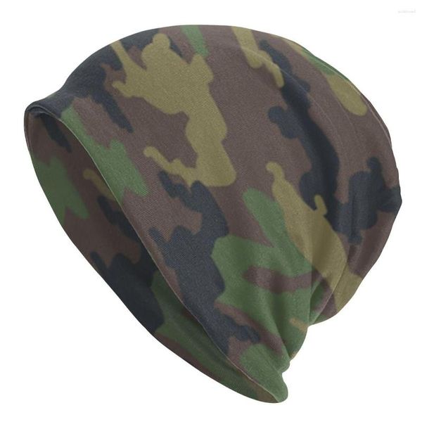 Berets Camouflage Camo Caps Casual Outdoor Skullies Beanies Hut Männer Frauen Männlich Sommer Warme Dual-use-Motorhaube Stricken Hüte