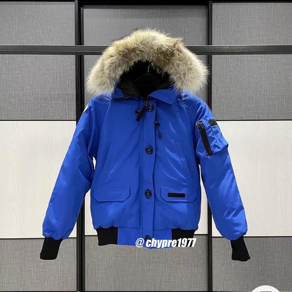 Parkas jaquetas de voo canadenses jaqueta canda ganso inverno quente grosso casaco com capuz lona parkas carta remendo zíper bolsos outwear de