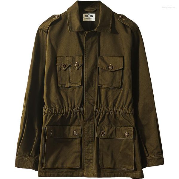 Мужские куртки M43 полевая куртка свободная с несколькими карманами в стиле милитари байкерская боевая одежда униформа весенне-осеннее пальто 2023 винтажное для мужчин