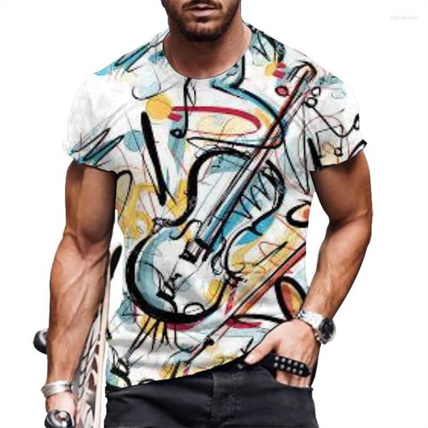 Magliette da uomo T-shirt estiva manica corta maglietta sportiva casual Hip Hop stampa 3D grafica gioventù Top abbigliamento da uomo